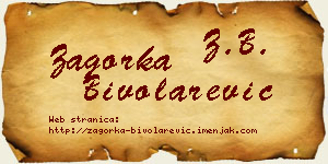 Zagorka Bivolarević vizit kartica